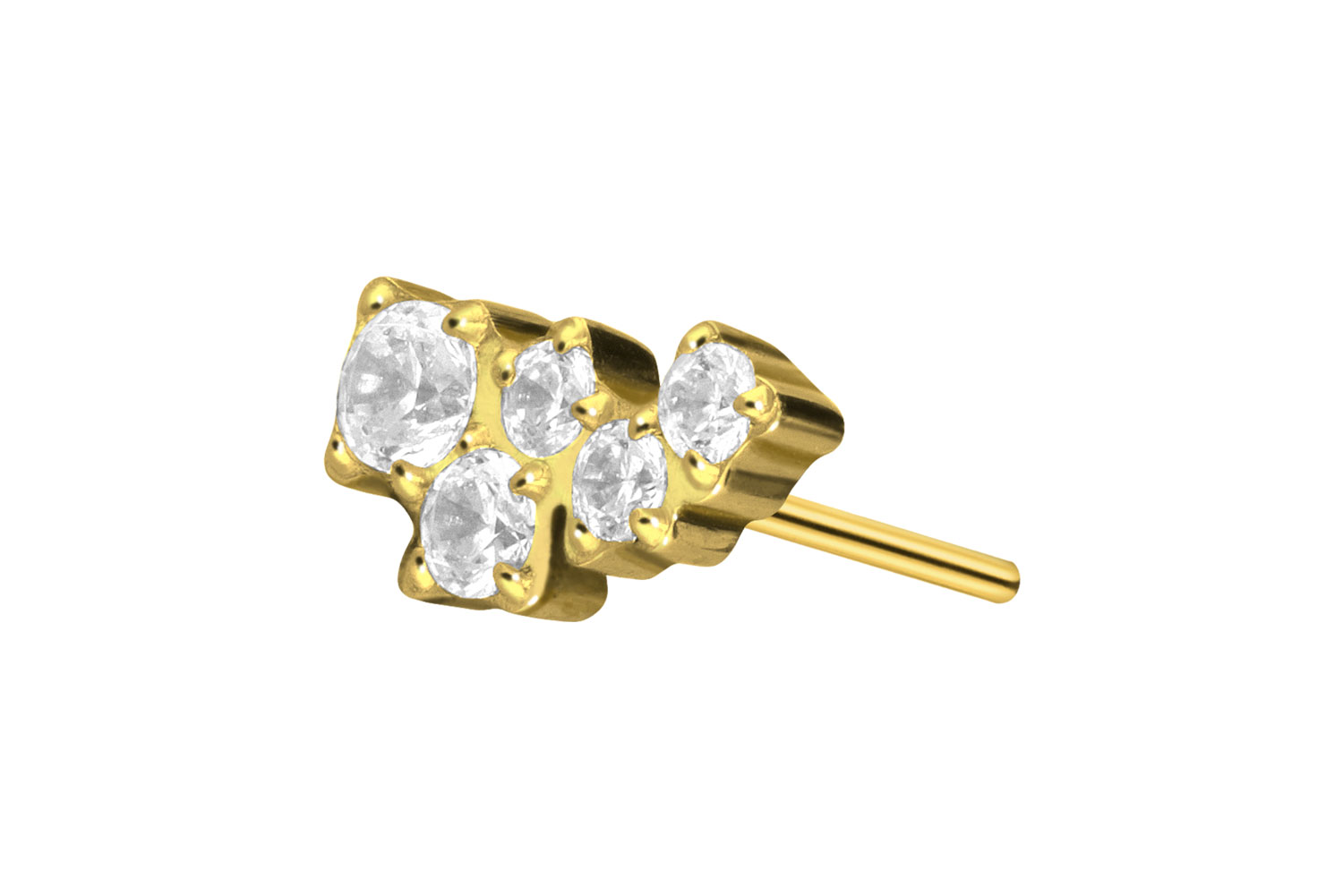 Titan Aufsatz mit Push Pin KRISTALLWOLKE von Piercingline